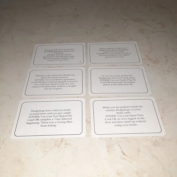 Hedgehogs Revenge Vintage Game Replacement Piece Cards - Picture 9 of 16